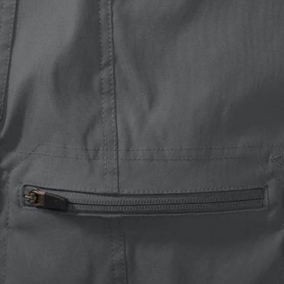 New Mens Eddie Bauer gray Rainier 10’ tech short lightweight water repellent - Picture 7 of 8